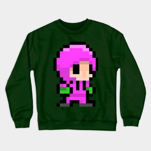 pixelated pink hoodie little man Crewneck Sweatshirt by sweendle